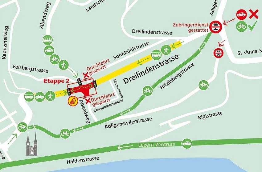 Sanierung Dreilindenstrasse: 2. Etappe