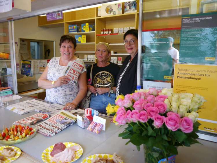 Die treuen Kioskfrauen: Heidi Baumann, Marianne Planzer und Madeleine Wyss.
